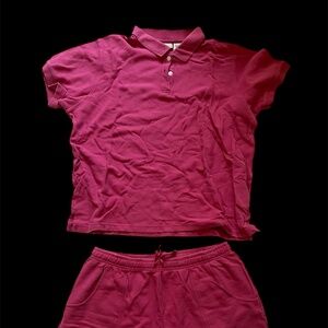 L.L. Bean  2pc Top & Short Outfit
